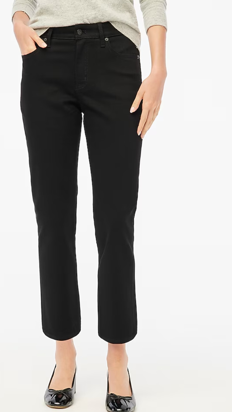 J Crew Curvy Straight Jeans 27 4 Black NWT All Day Stretch CB403 J.Crew